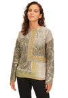 Betty Barclay Embellished Paisley Print Sweater, Green