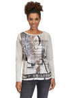 Betty Barclay Graphic Print Top, Beige
