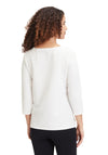 Betty Barclay Round Neck Jacquard T-Shirt, White