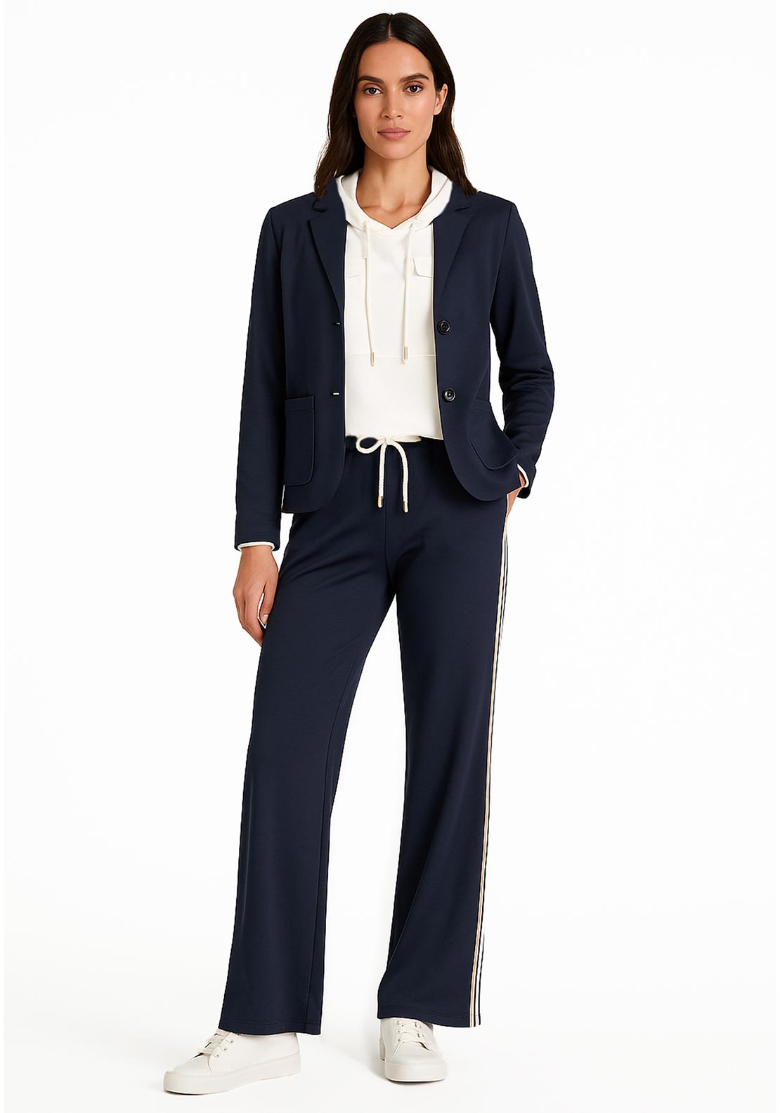 Betty Barclay Drawstring Casual Trousers, Navy