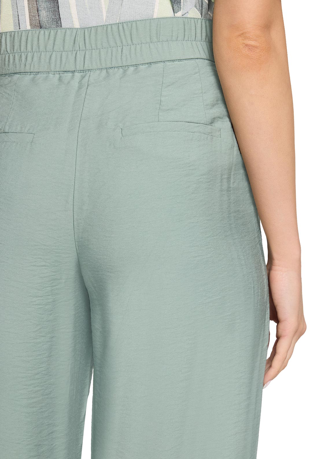Betty Barclay High Waist Wide Leg Trousers, Green