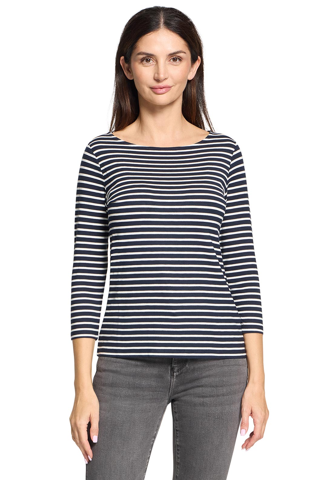 Betty Barclay Striped Basic Top, Navy
