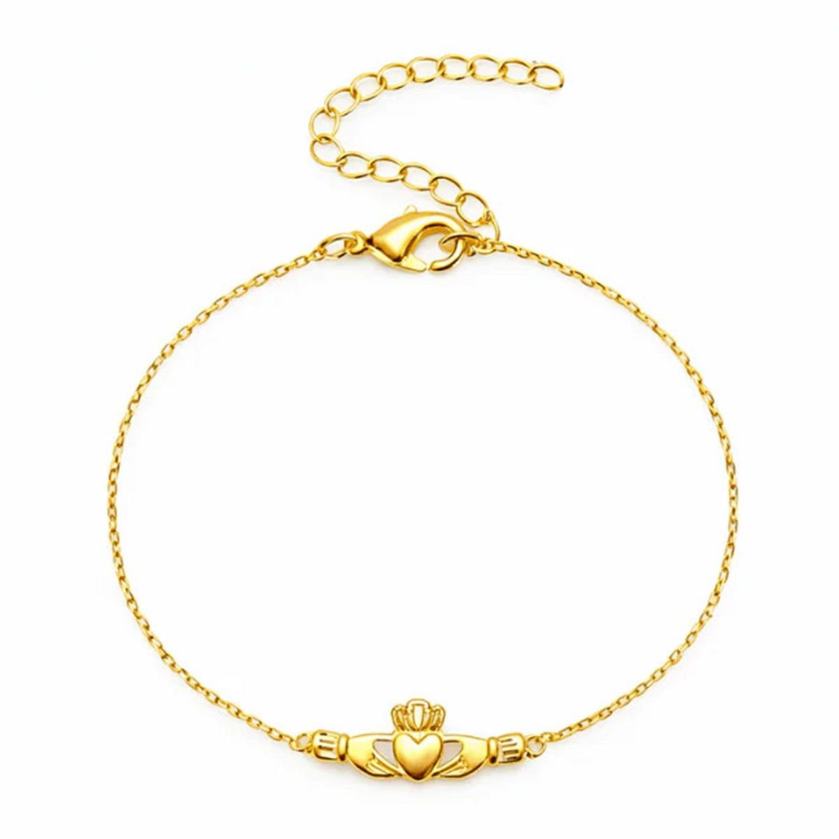 Betty and Biddy Claddagh Box Bar Bracelet, Gold