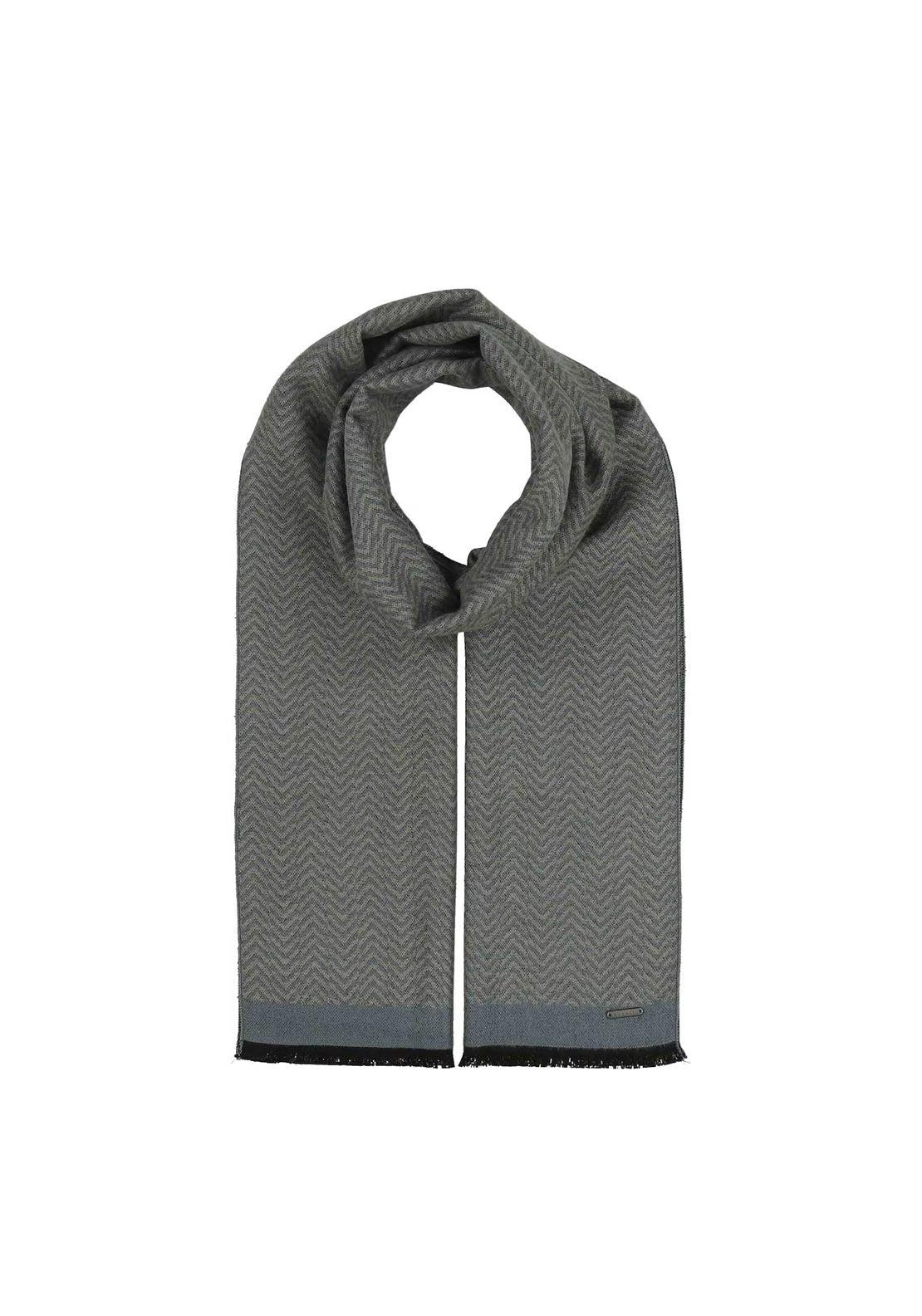 Bugatti Chevron Pattern Scarf, Green