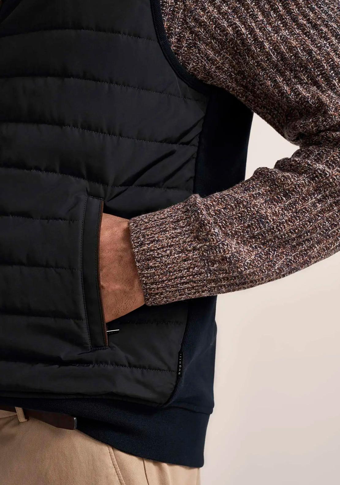 Bugatti Quilted Gilet, Navy