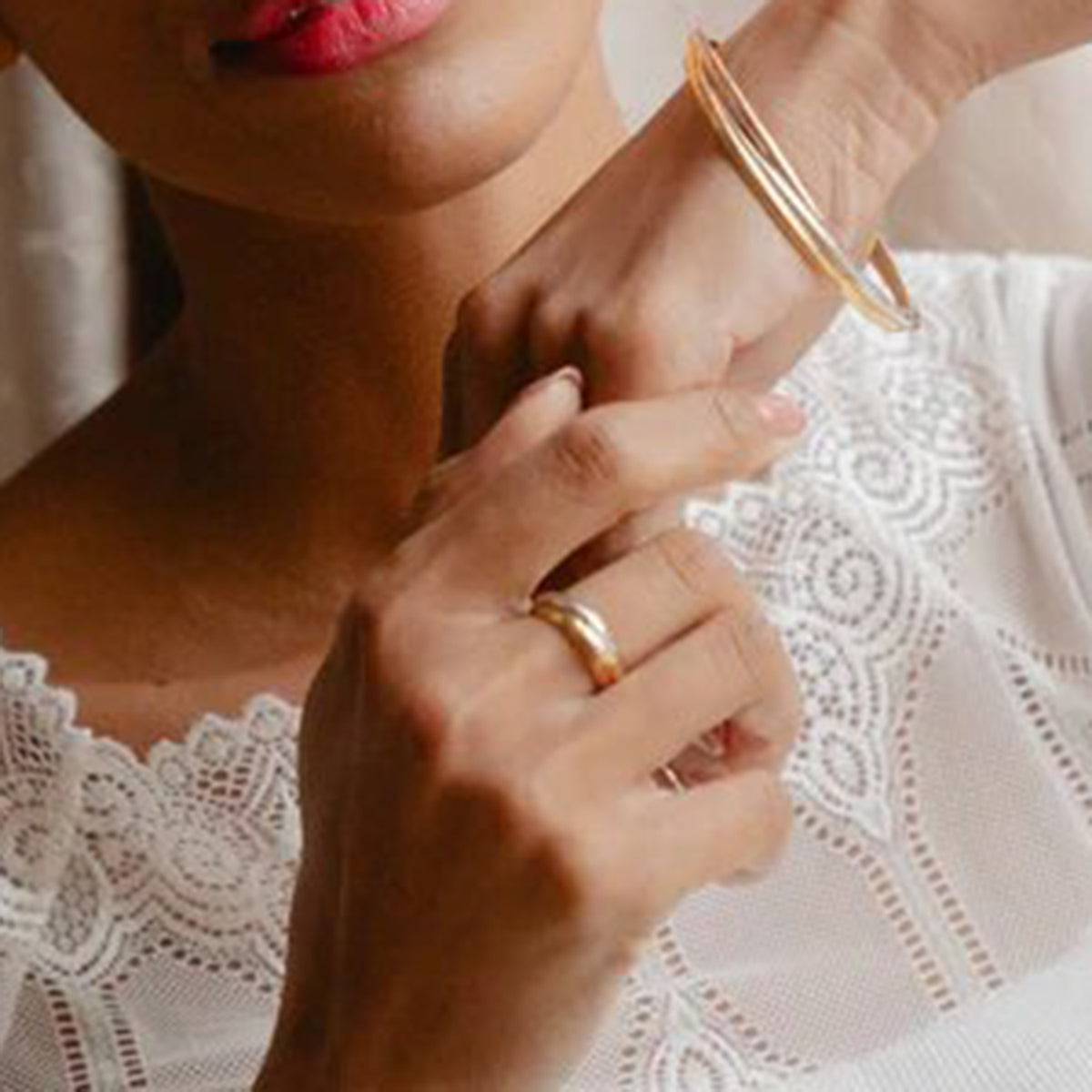 Burren Jewellery Intuition Ring, Gold & Silver Multi