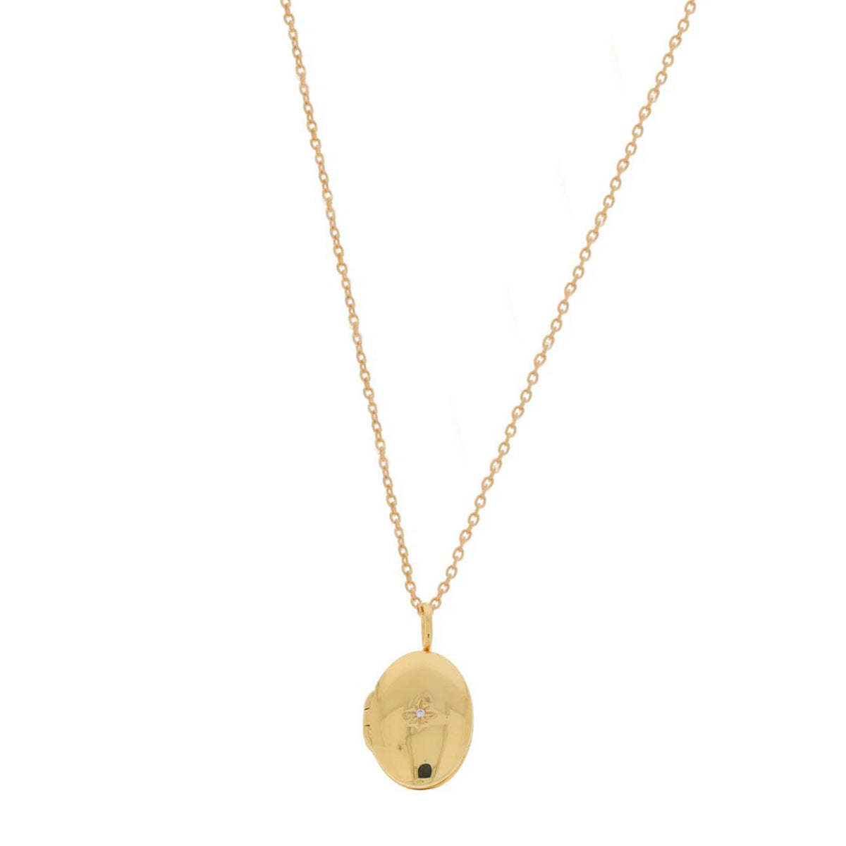 Burren Jewellery Secret Garden Pendant Locket Necklace, Gold