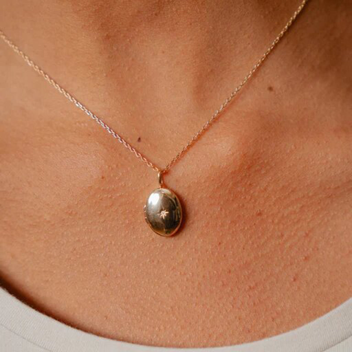Burren Jewellery Secret Garden Pendant Locket Necklace, Gold