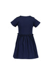Blue Seven Girl Sequins Floral Short Sleeve Dress, Navy