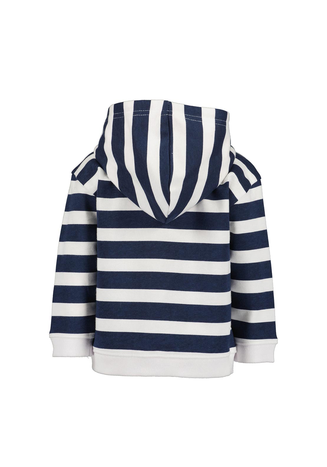 Blue Seven Baby Boy Stripe Full Zip Hoodie, Navy