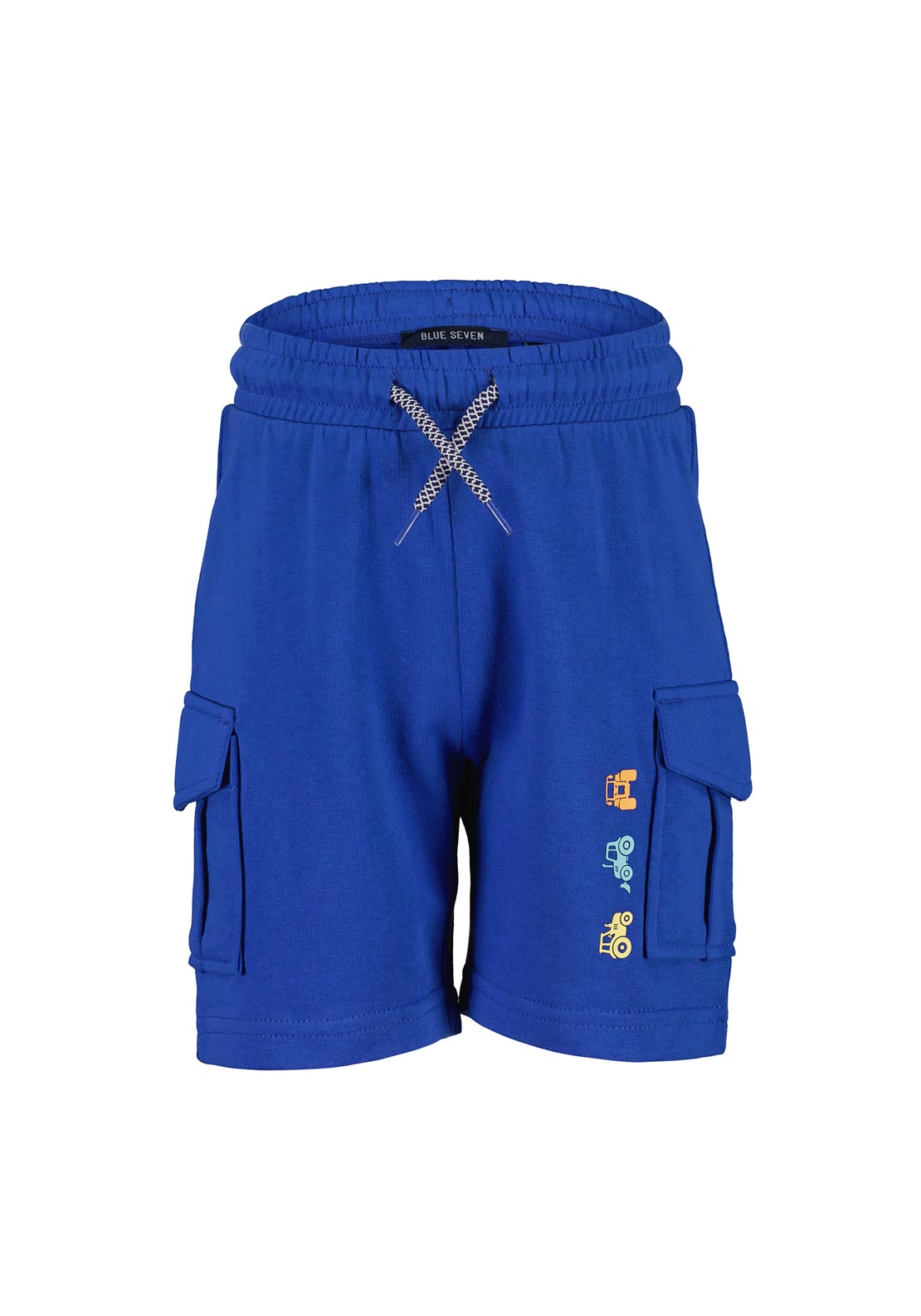 Blue Seven Mini Boy Tractor Detail Shorts, Blue