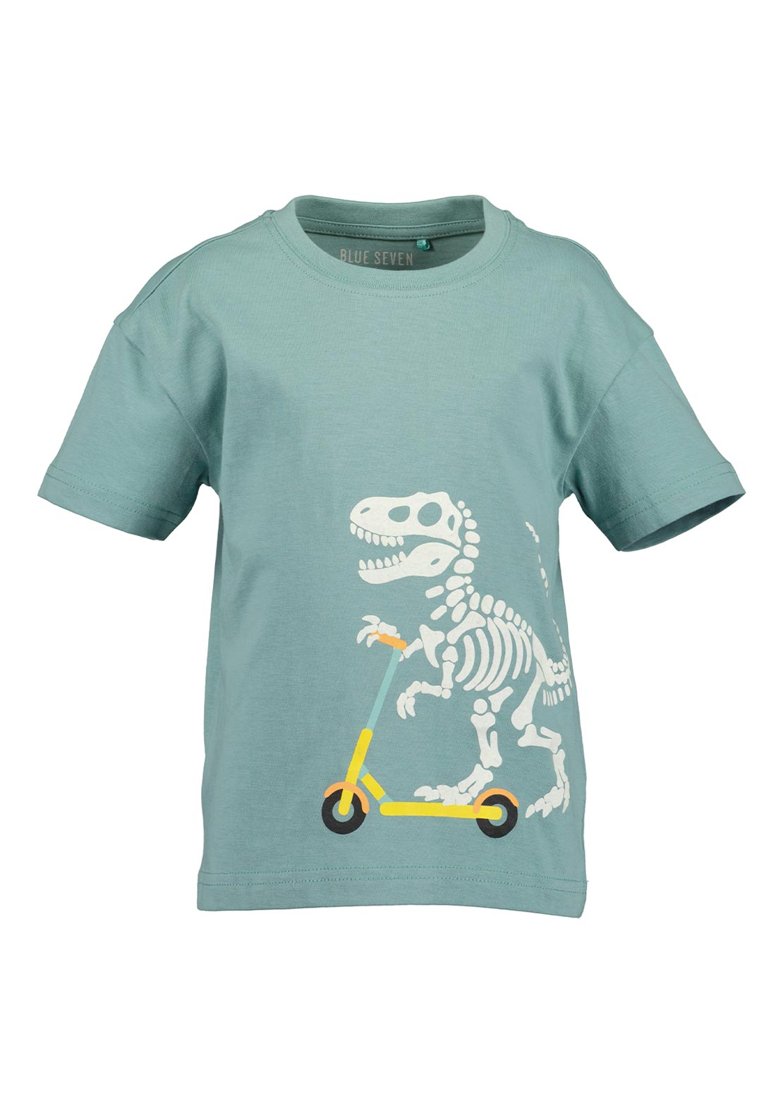 Blue Seven Mini Boy Dino Short Sleeve Tee, Green