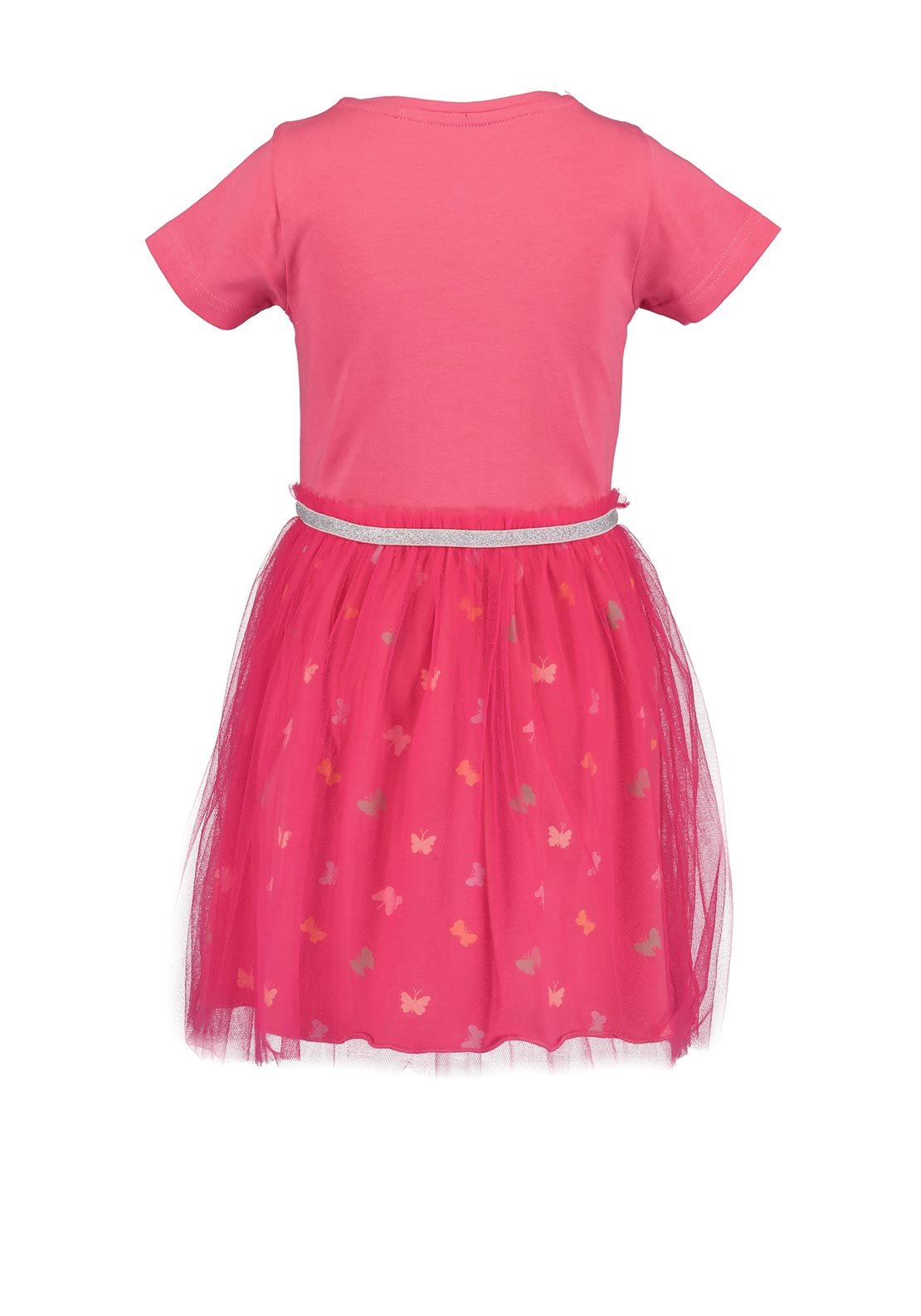 Blue Seven Mini Girl Butterfly Tulle Tee Dress, Pink