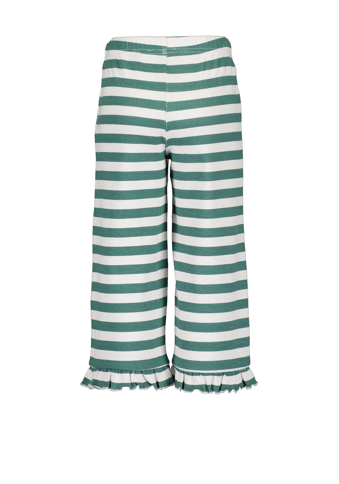 Blue Seven Mini Girl Stripe Wide Leg Trouser, Green Multi