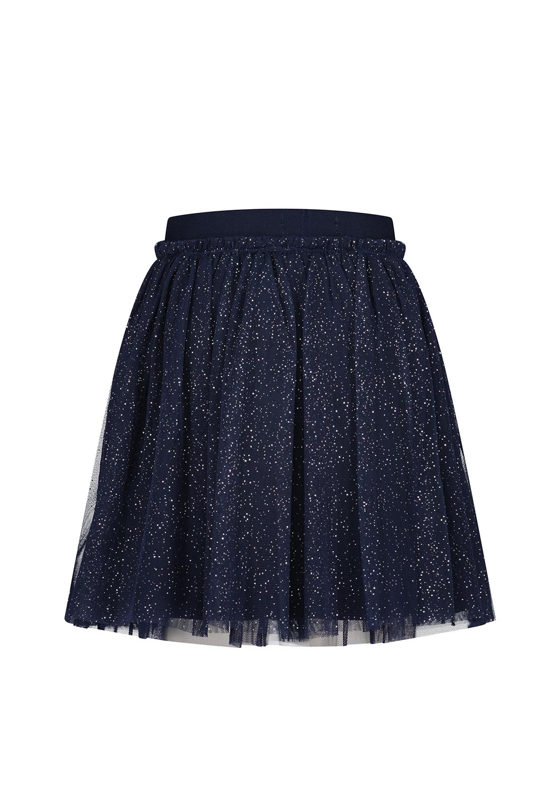 Blue Seven Mini Girl Tulle Glitter Skirt, Navy