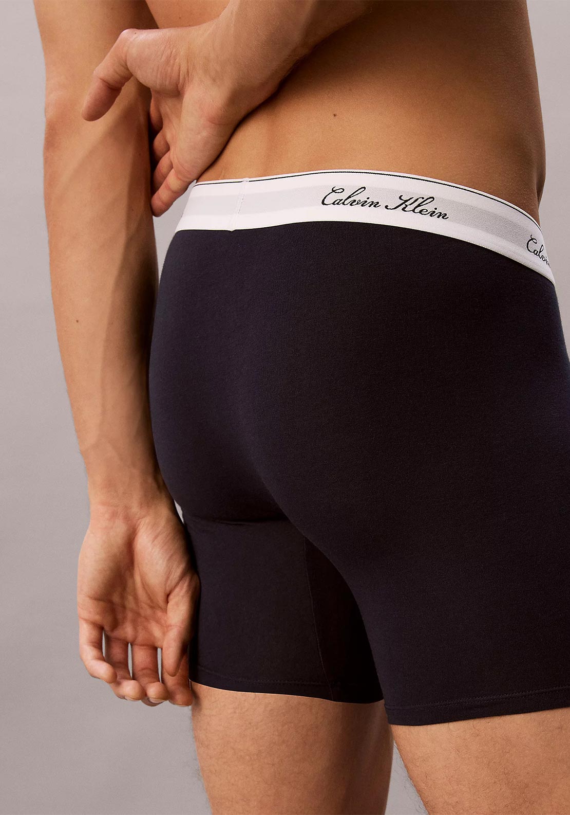 Calvin Klein Icon 3 Pack Cotton Stretch Boxer Briefs, Black Multi