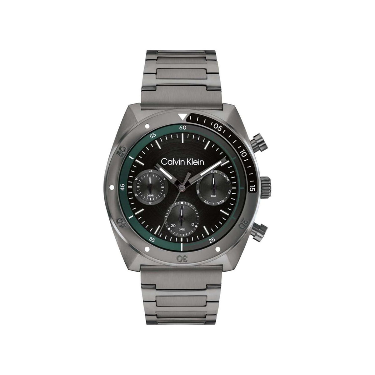 Cakvin Klein Men’s Flex Watch, Gunmetal Silver