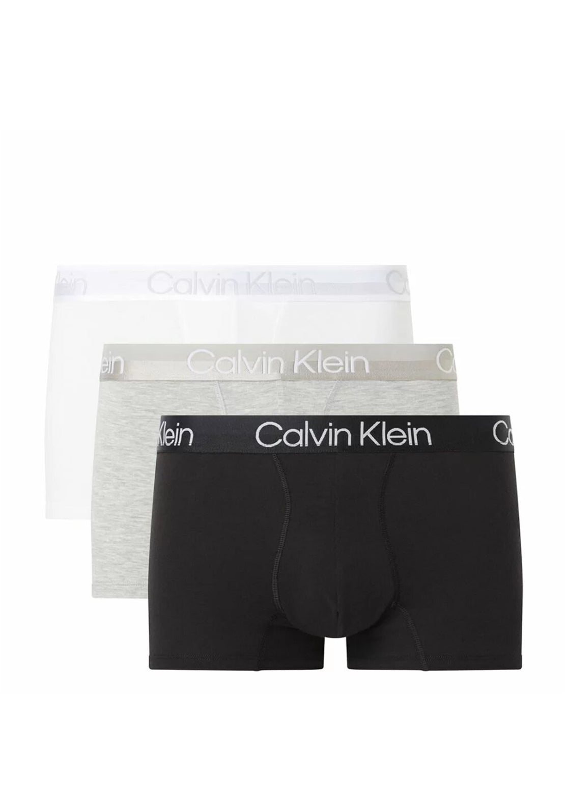 Calvin Klein Modern Structure 3 Pack Short Trunks, Black Multi