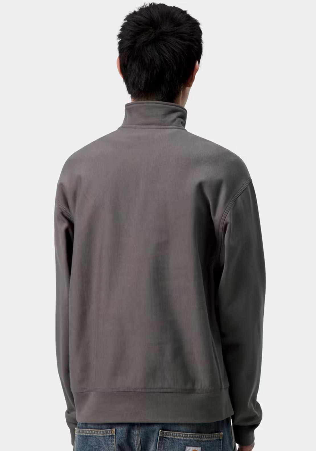 Carhartt WIP American Script Quarter Zip Sweatshirt, Grey