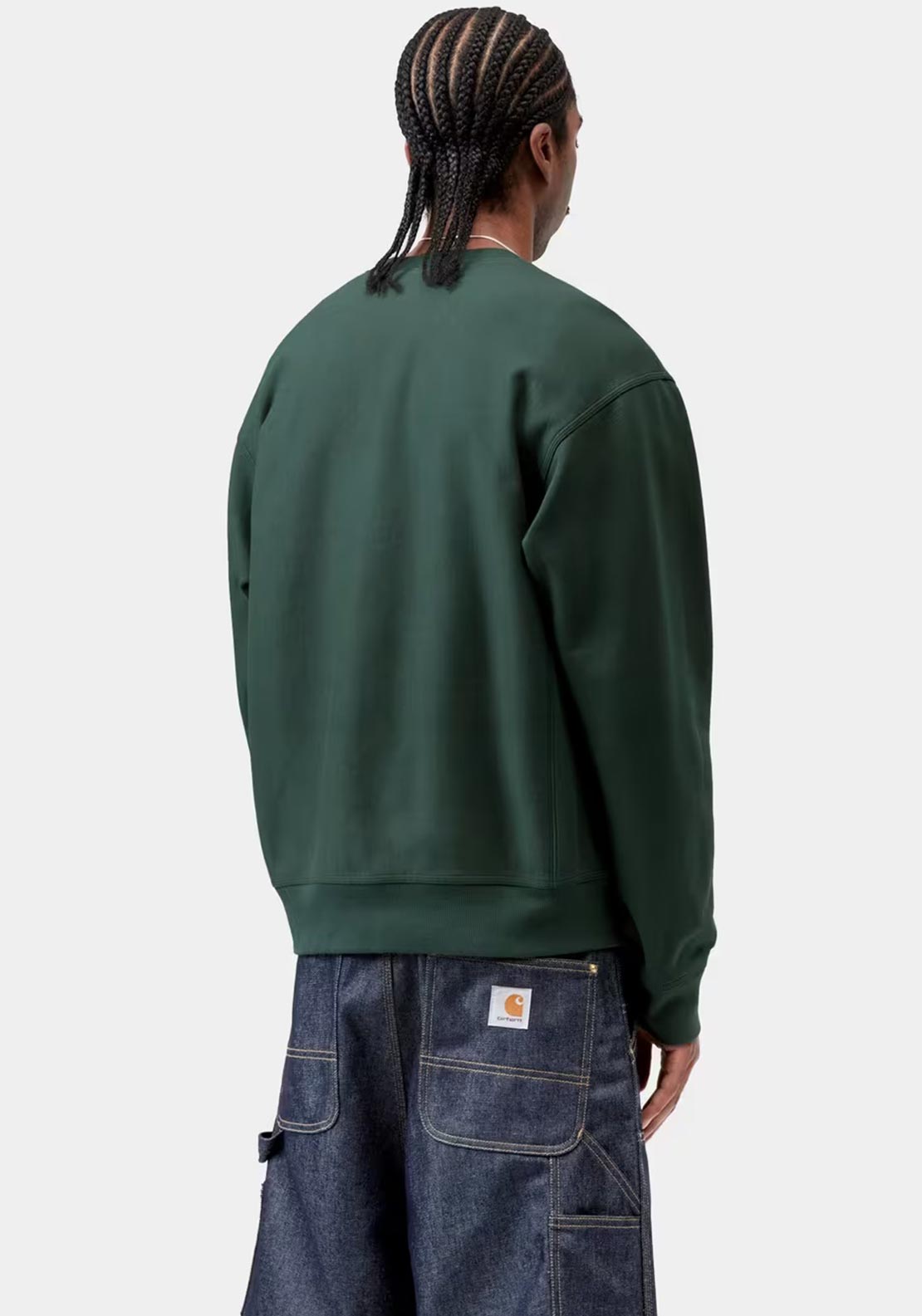 Carhartt WIP American Script Sweatshirt, Kale Green