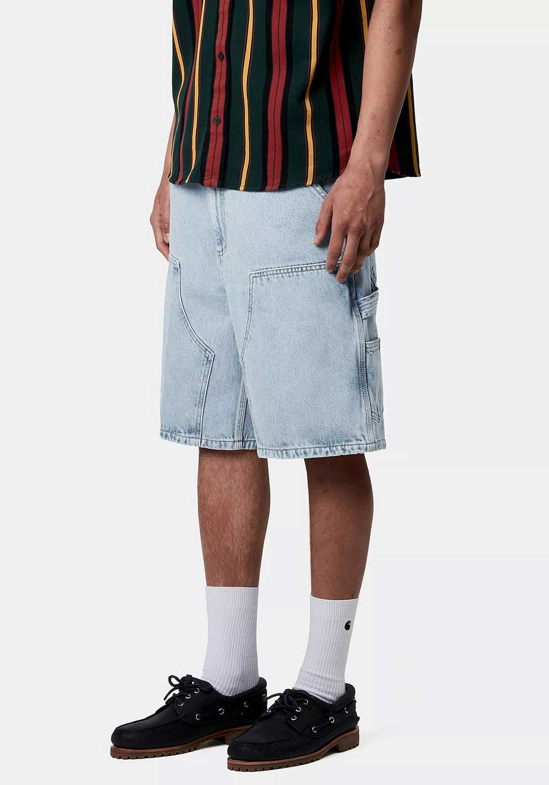 Carhartt WIP Double Knee Denim Shorts, Blue