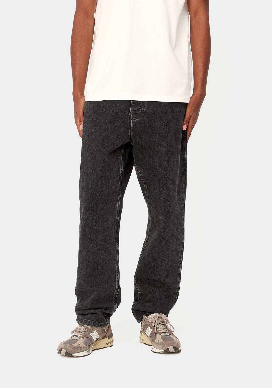 Carhartt WIP Newel Stone Washed Denim Jeans, Black McElhinneys