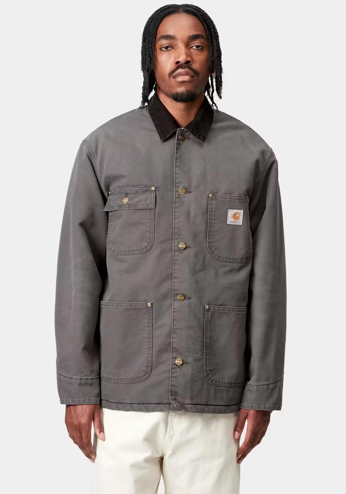 Carhartt WIP OG Chore Jacket, Grey - McElhinneys