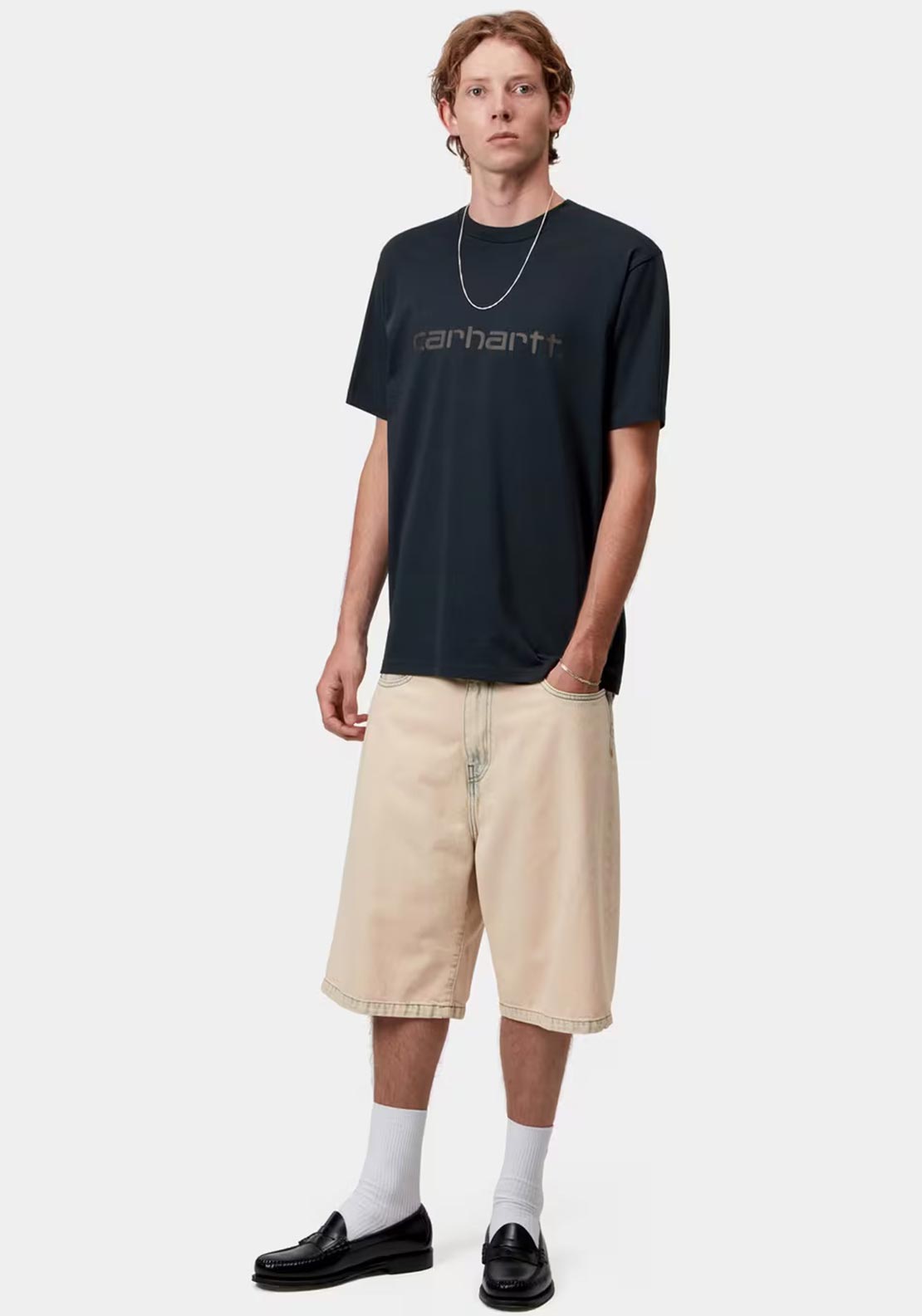 Carhartt WIP Script T-Shirt, Deep Night Navy