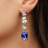 Dyrberg/Kern Carmen Drop Earrings, Blue & Silver