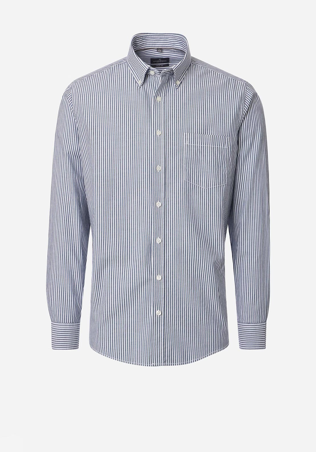 Casa Moda Pinstripe Shirt, Navy