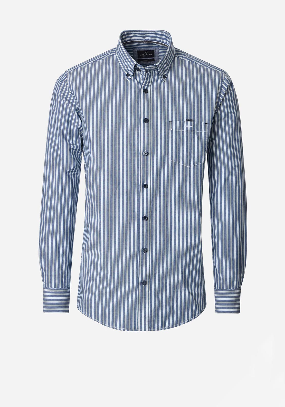 Casa Moda Stripe Shirt, Navy & Green