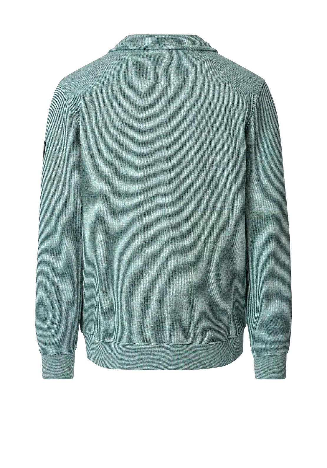 Casa Moda Textured Knit Quarter Zip Sweatshirt, Green