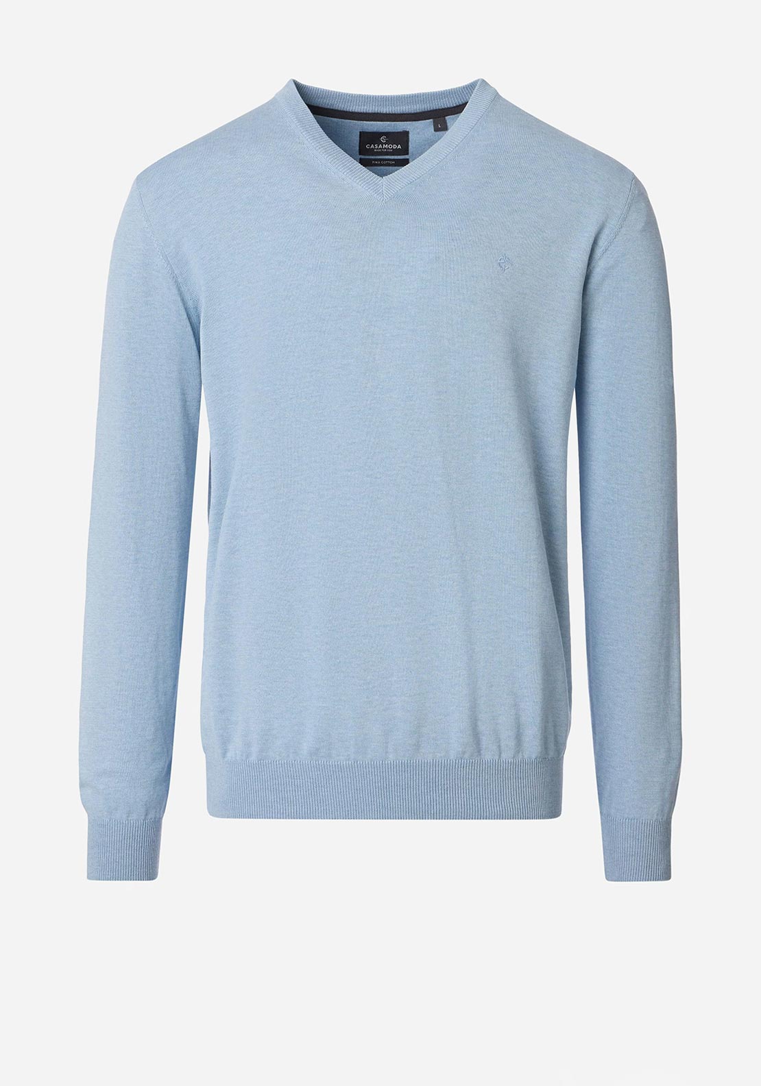 Casa Moda V Neck Sweater, Soft Chambray Blue