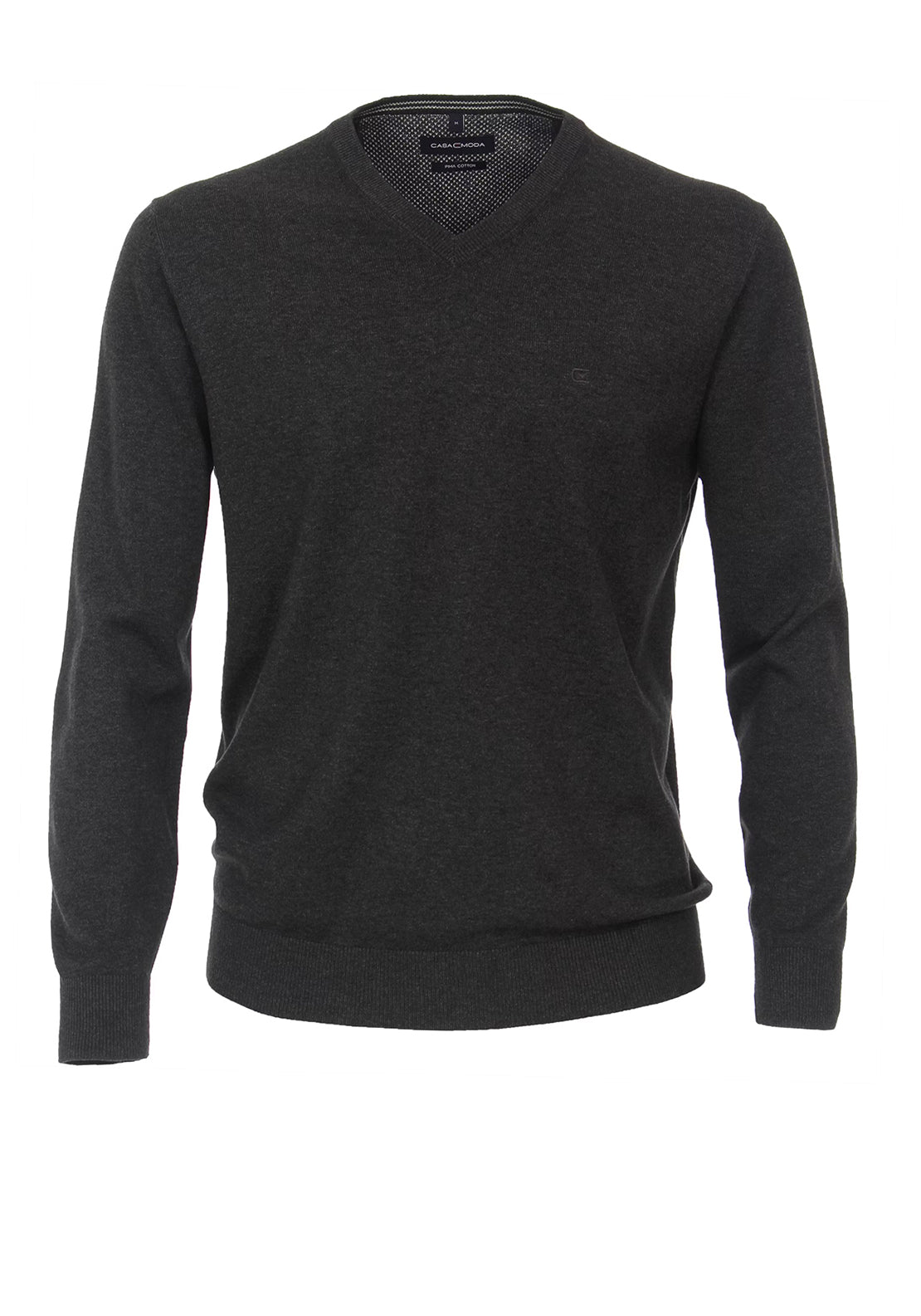 Casa Moda V Neck Sweater, Charcoal Grey McElhinneys