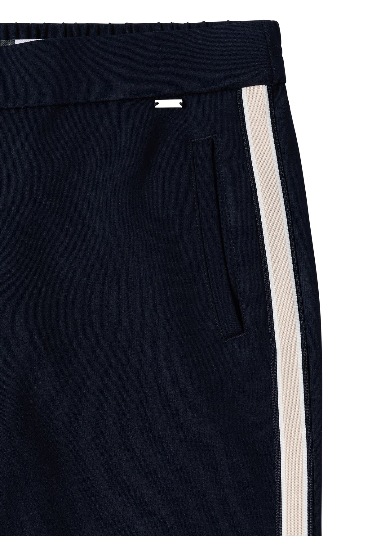 Cecil Neele Straight Leg Tape Detail Trousers, Navy