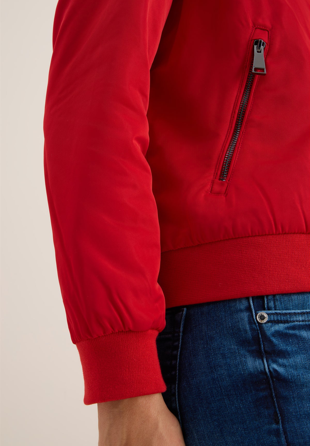 Cecil Nylon Bomber Jacket, Red