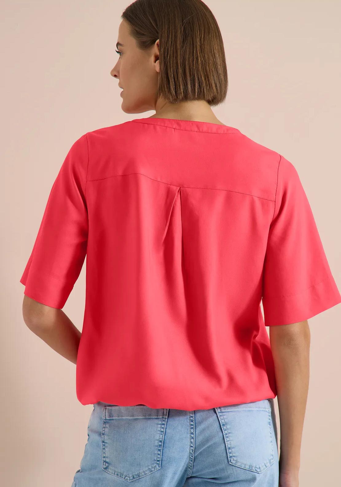 Cecil V Neck Blouse, Red