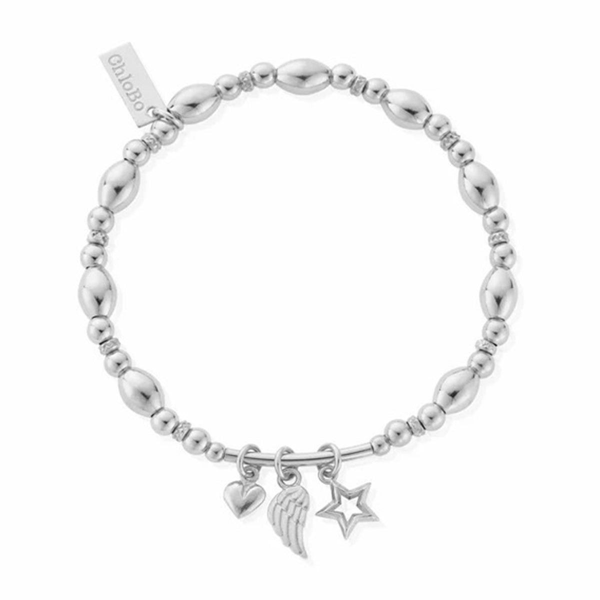 ChloBo Hope & Wisdom Bracelet, Silver