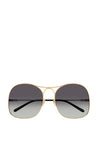 Chloé CH0031S Ladies Aviator Sunglasses, Gold & Black
