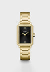 Cluse Ladies Fluette Circular Texture Watch, Black & Gold