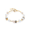 Coeur De Lion GeoCube Iconic Pearl Mix Bracelet, Gold & White