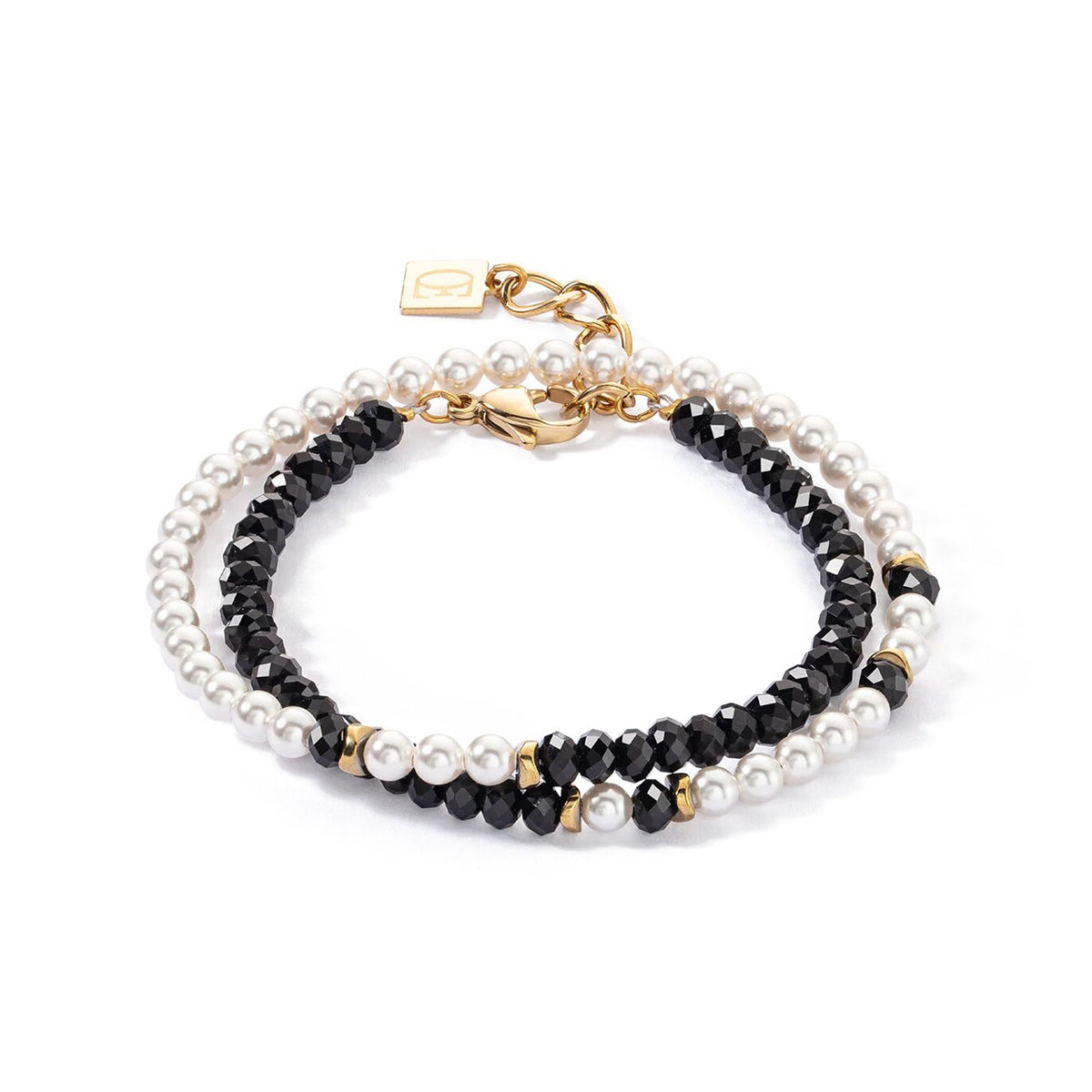 Coeur De Lion Princess Pearls Trinity Bracelet, Gold