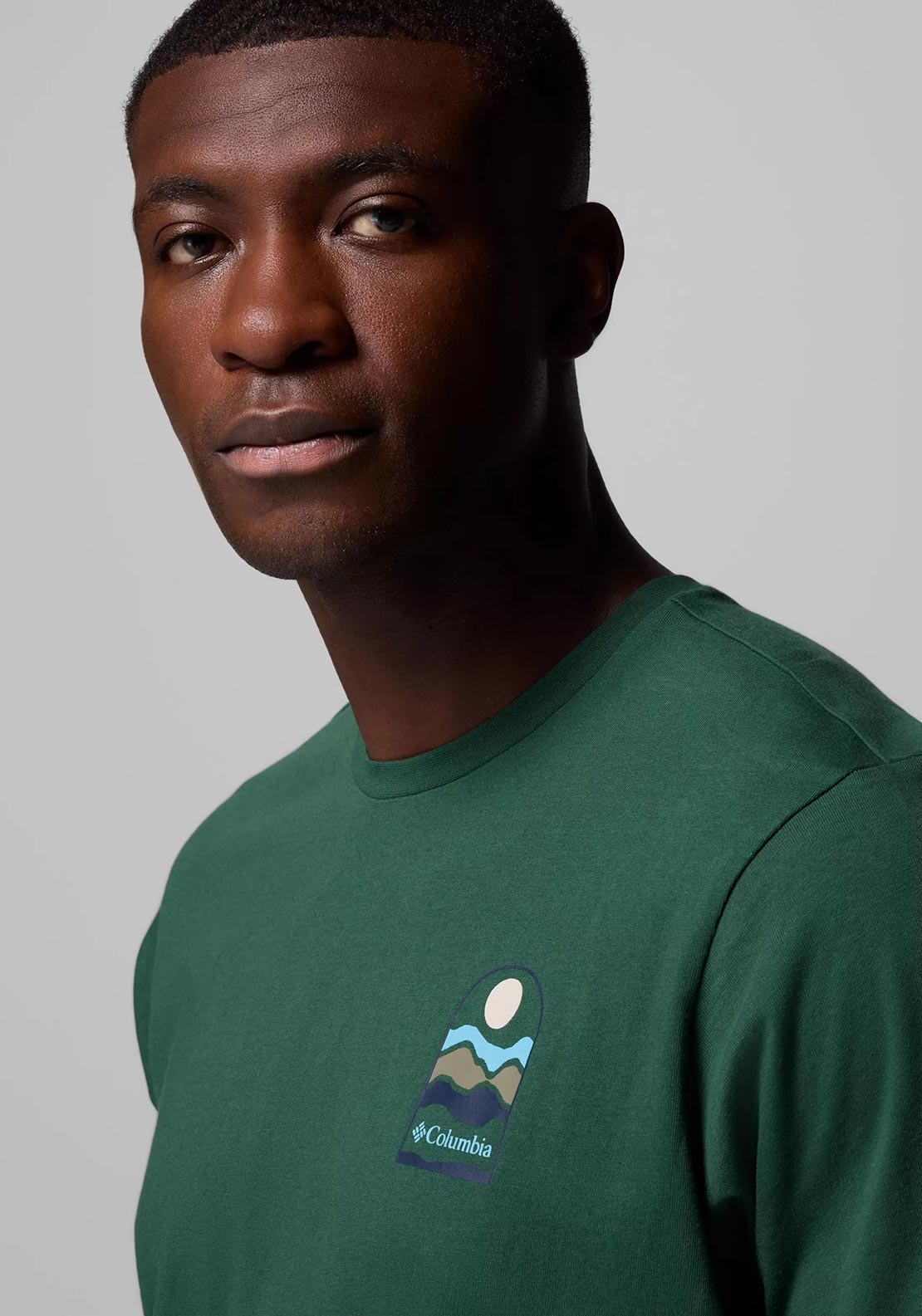 Columbia Explorers Canyon™ Back Graphic T-Shirt, Forest Green