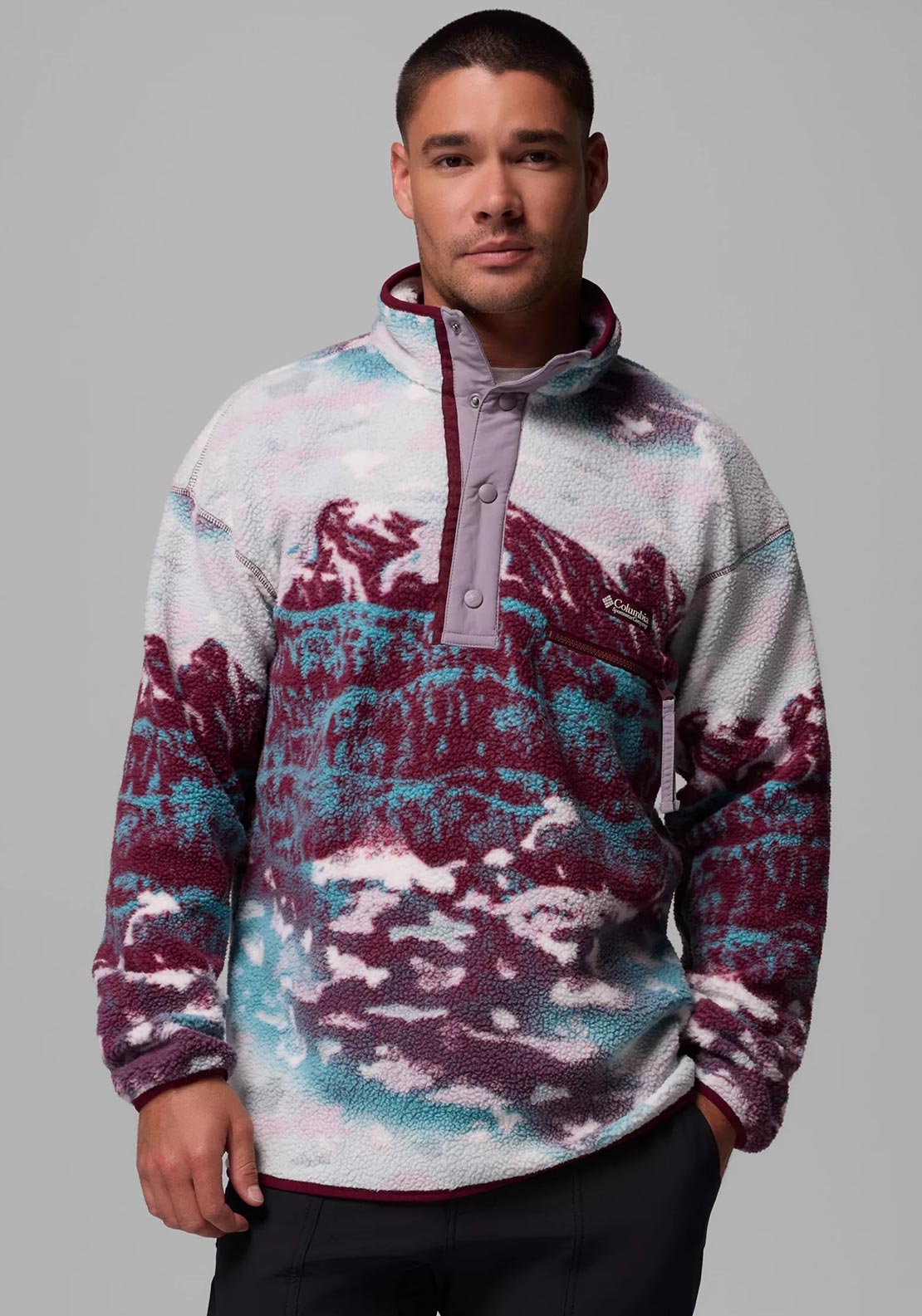 Columbia Helvetia™ II Printed Half Snap Fleece, Wine Multi
