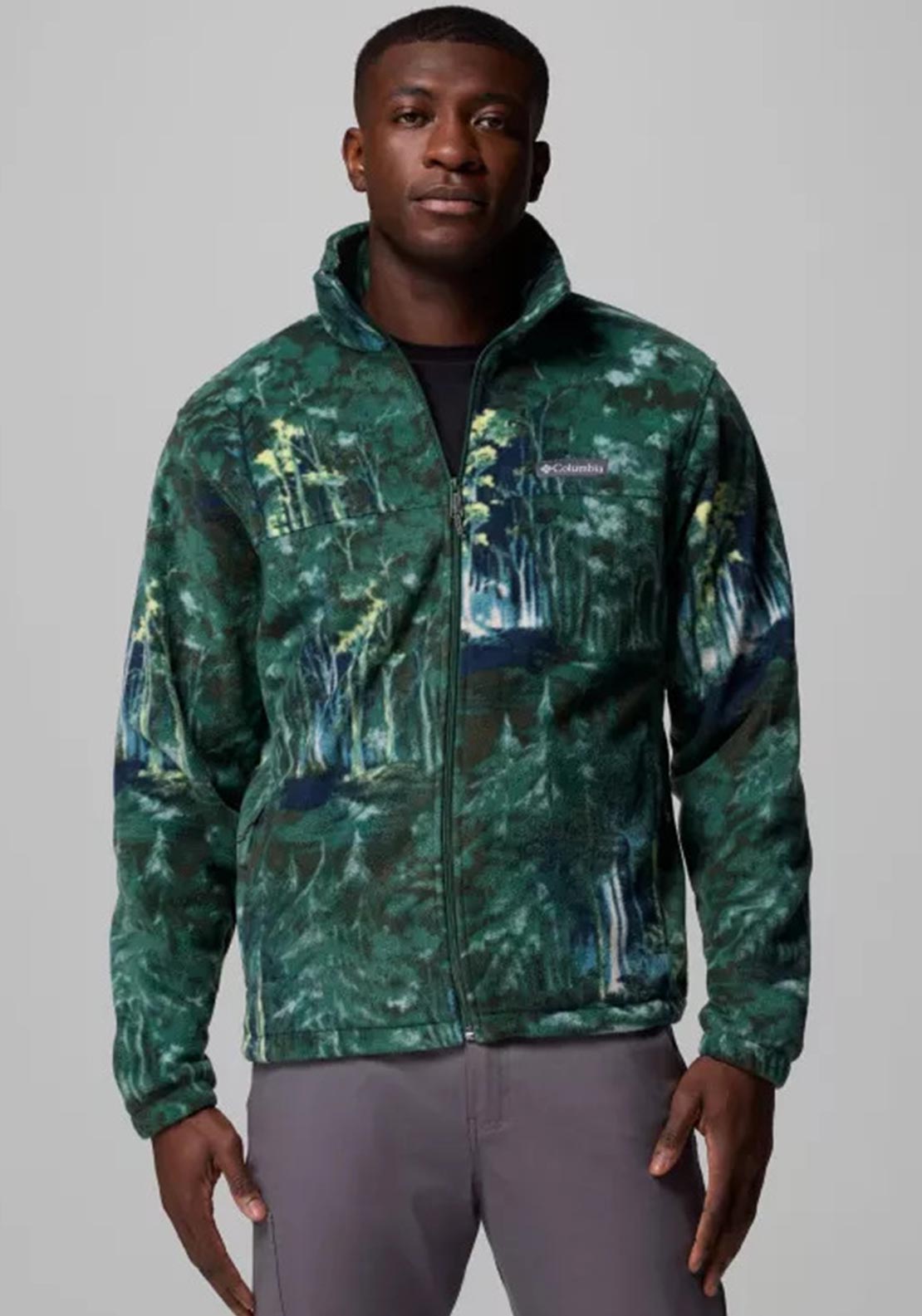 Columbia Steens Mountain™ II Printed Full Zip Fleece, Green Multi