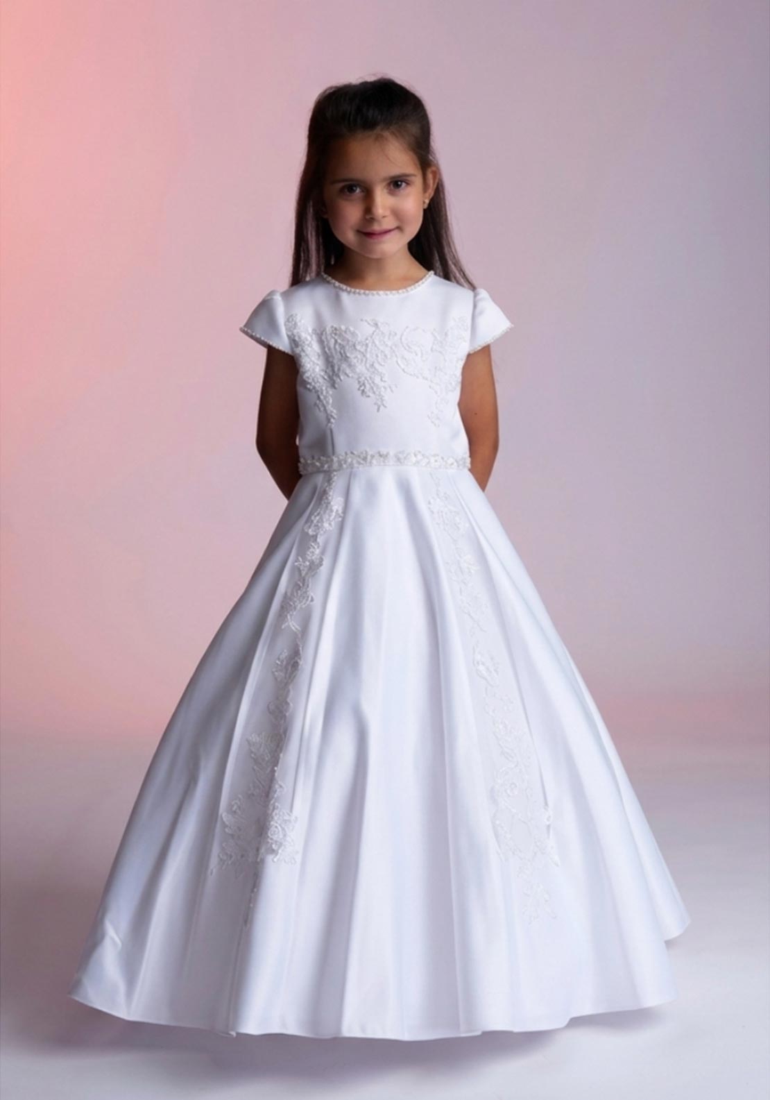 Poinsettia 5253 Communion Dress, White