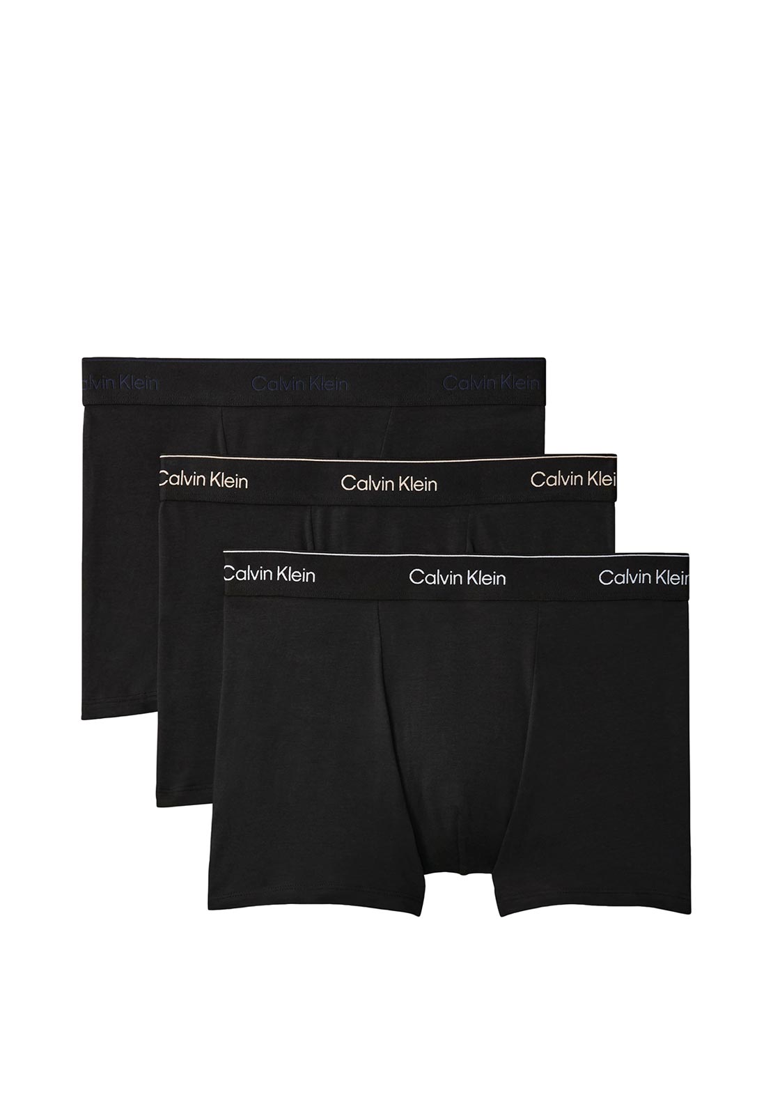 Calvin Klein Icon Cotton Stretch 3 Pack Relaxed Dart Trunks, Black Multi