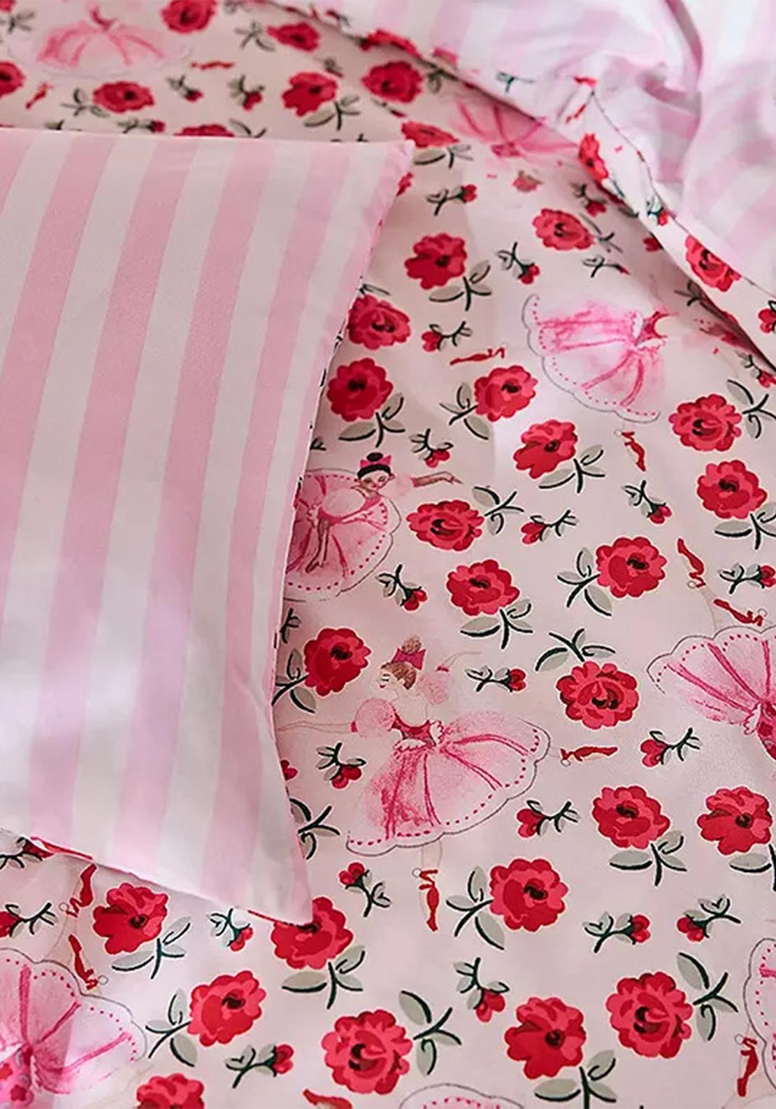 Cath Kidston Life Is A Stage Ballerina Duvet Cover Set, Pink