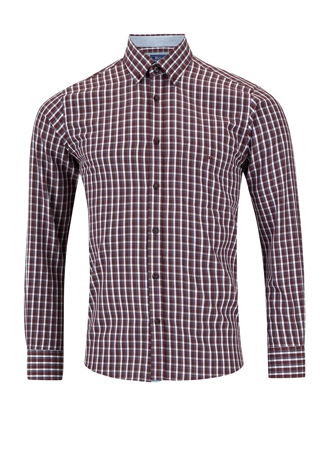 Daniel Grahame Check Shirt, Burgundy