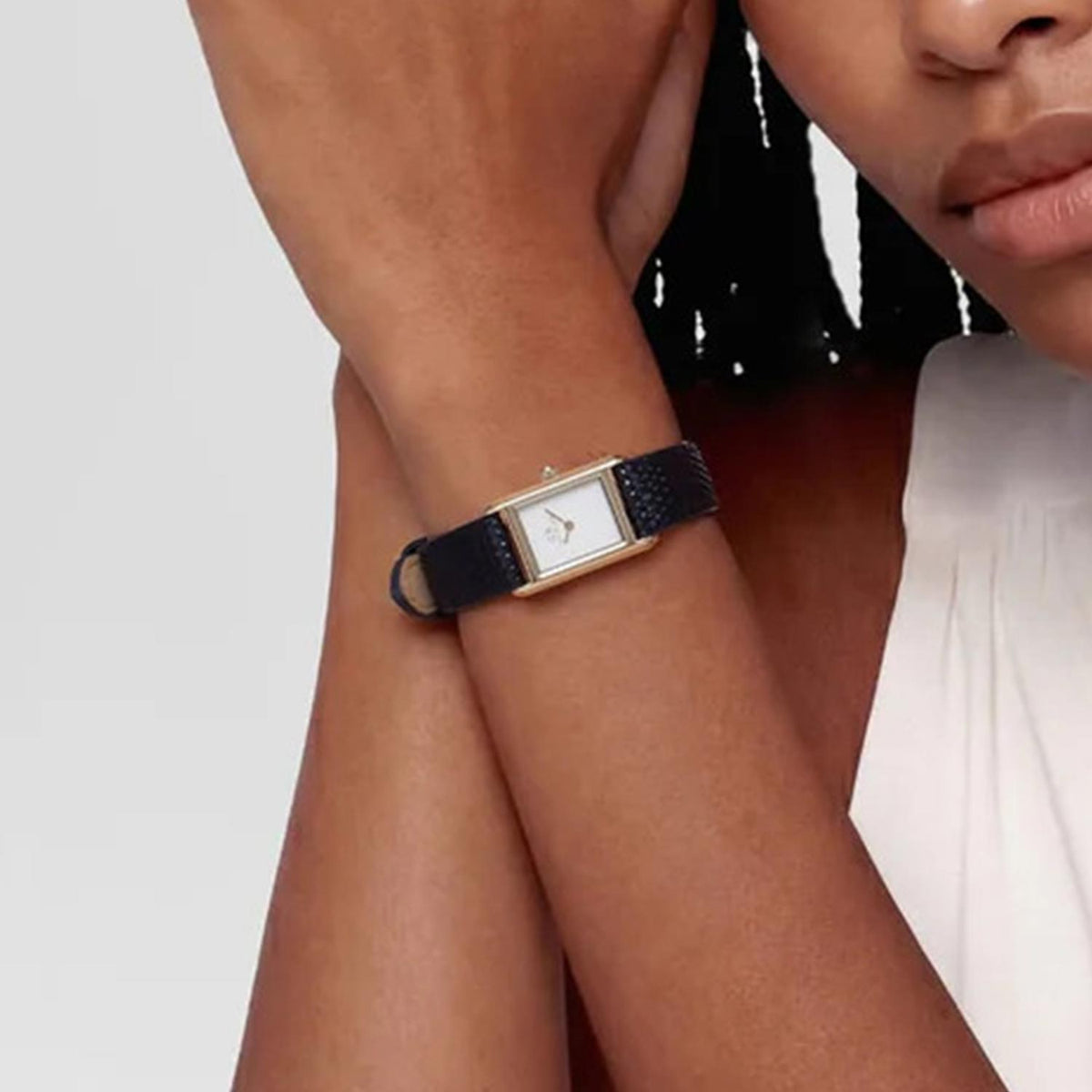 Daniel Wellington Bound Mini Lizard Strap Watch, Gold & Black